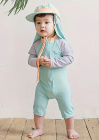 Conjunto de traje de baño + gorro Dino